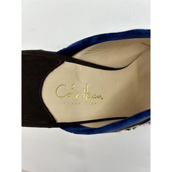 Cole Haan Women's Suede Embroidered Clogs Size 8B Brown Floral Boho Festival - Picture 6 of 8